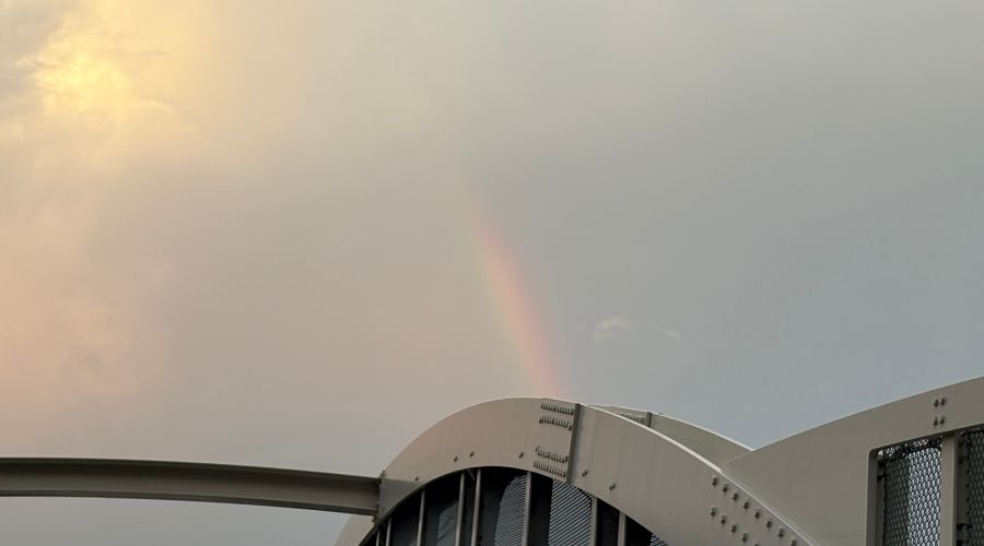 Rainbow By East River Overlooking Brooklyn and Queens